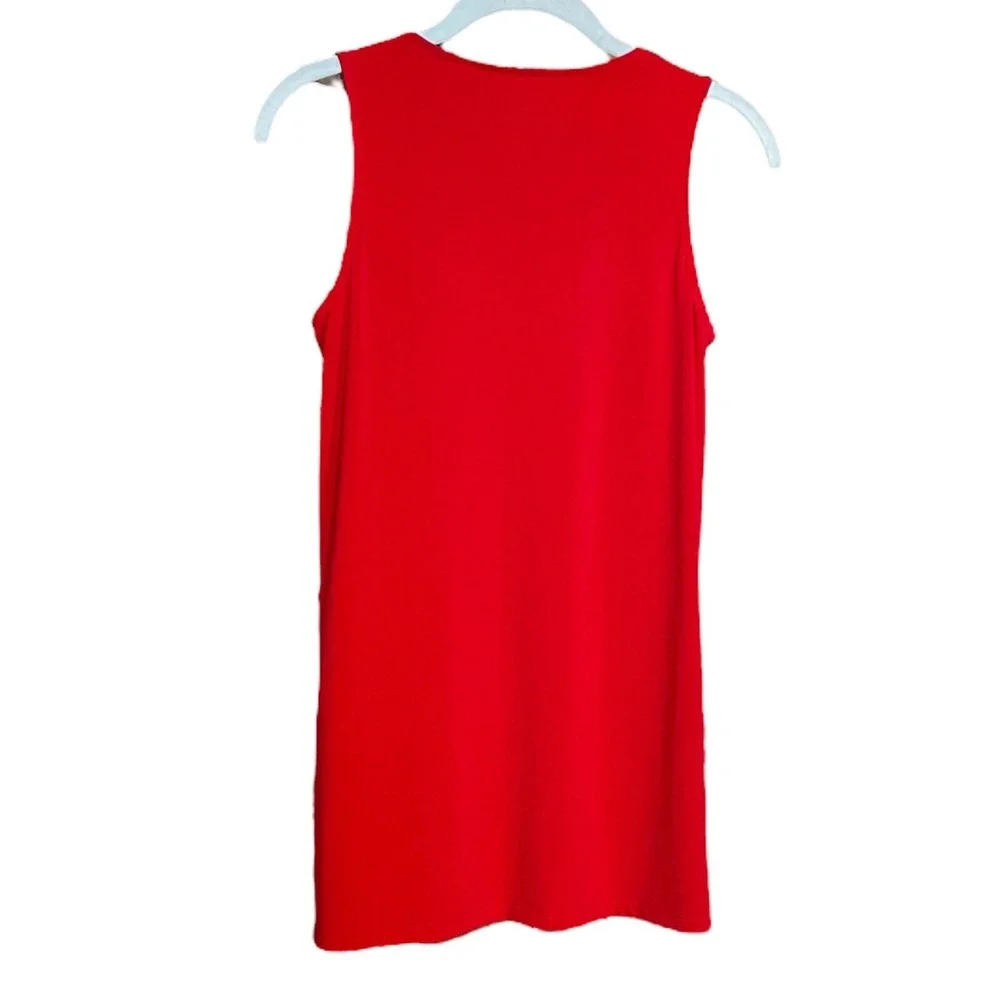 MICHAEL KORS Red Sleeveless Blouse sz S Business Casual Minimalist Workwear